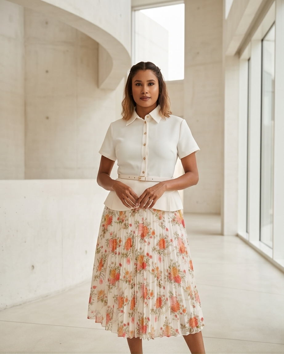 VALE BELTED MIDI DRESS