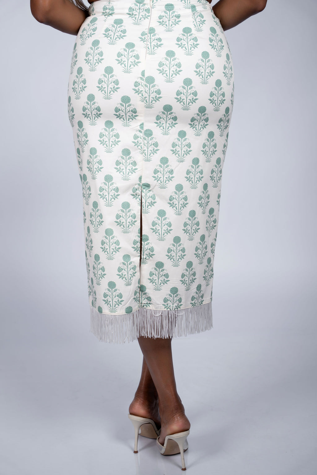 BOTANICAL MIDI SKIRT