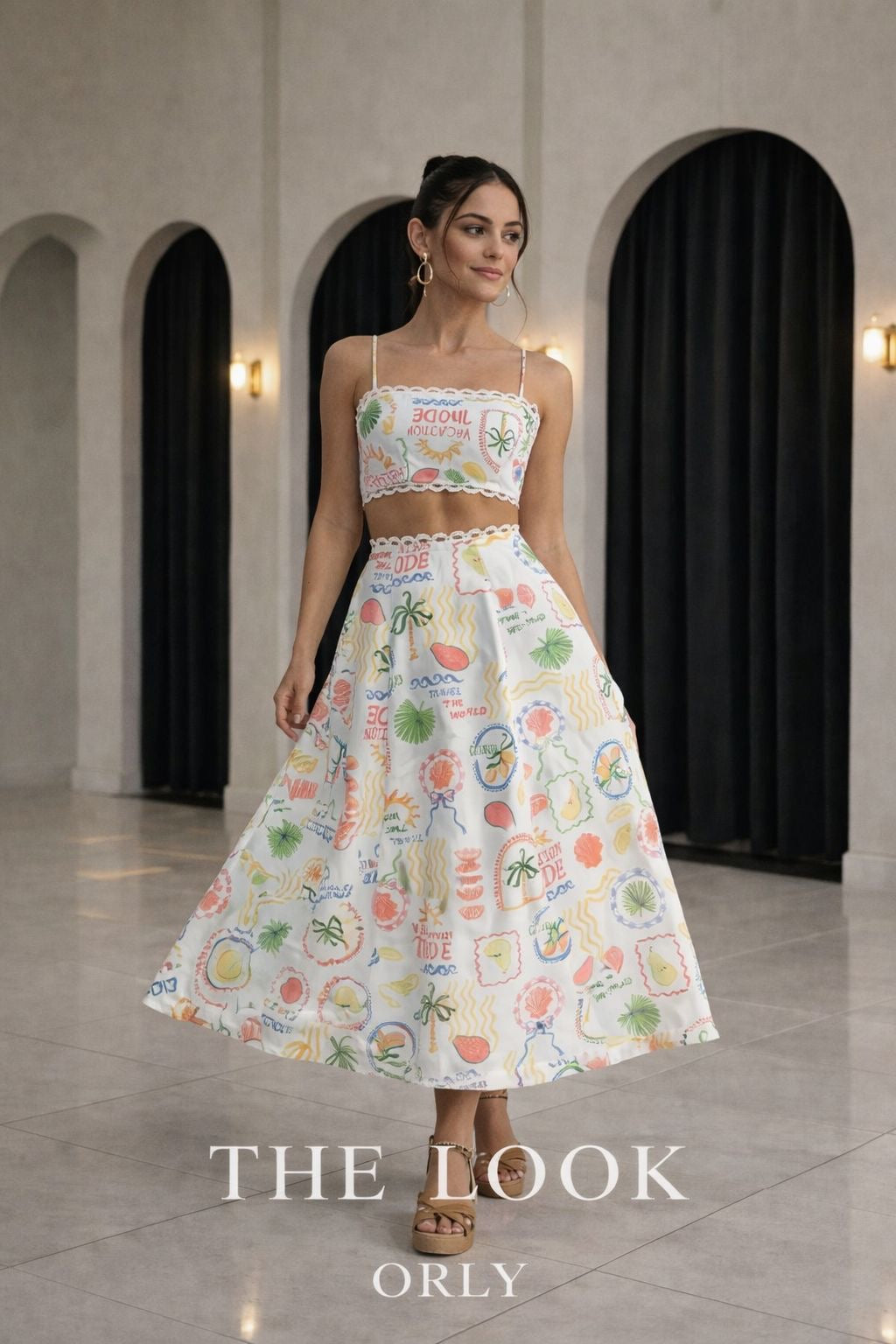 TWO-PIECE SKIRT SET POLY